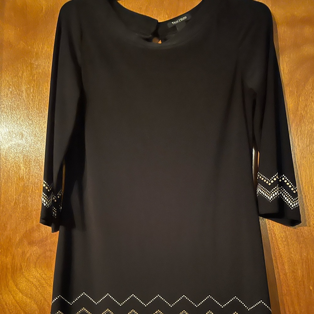 Special occasion black dress with beading.
